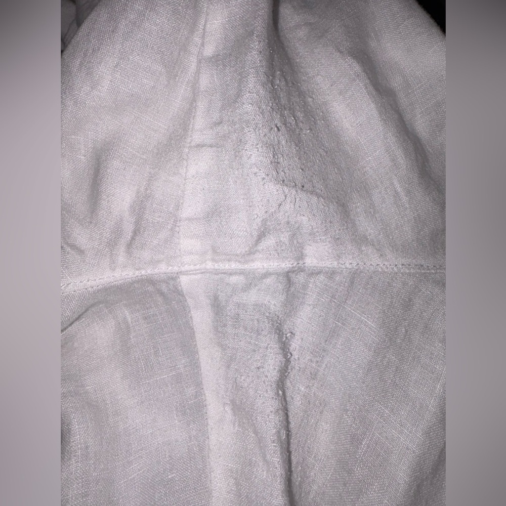 Tommy Hilfiger White 100% Linen Jogger Pants Size Small Coastal Resort Chic - Picture 9 of 9